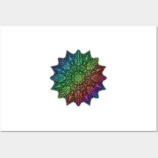 Rainbow StarFlower Posters and Art